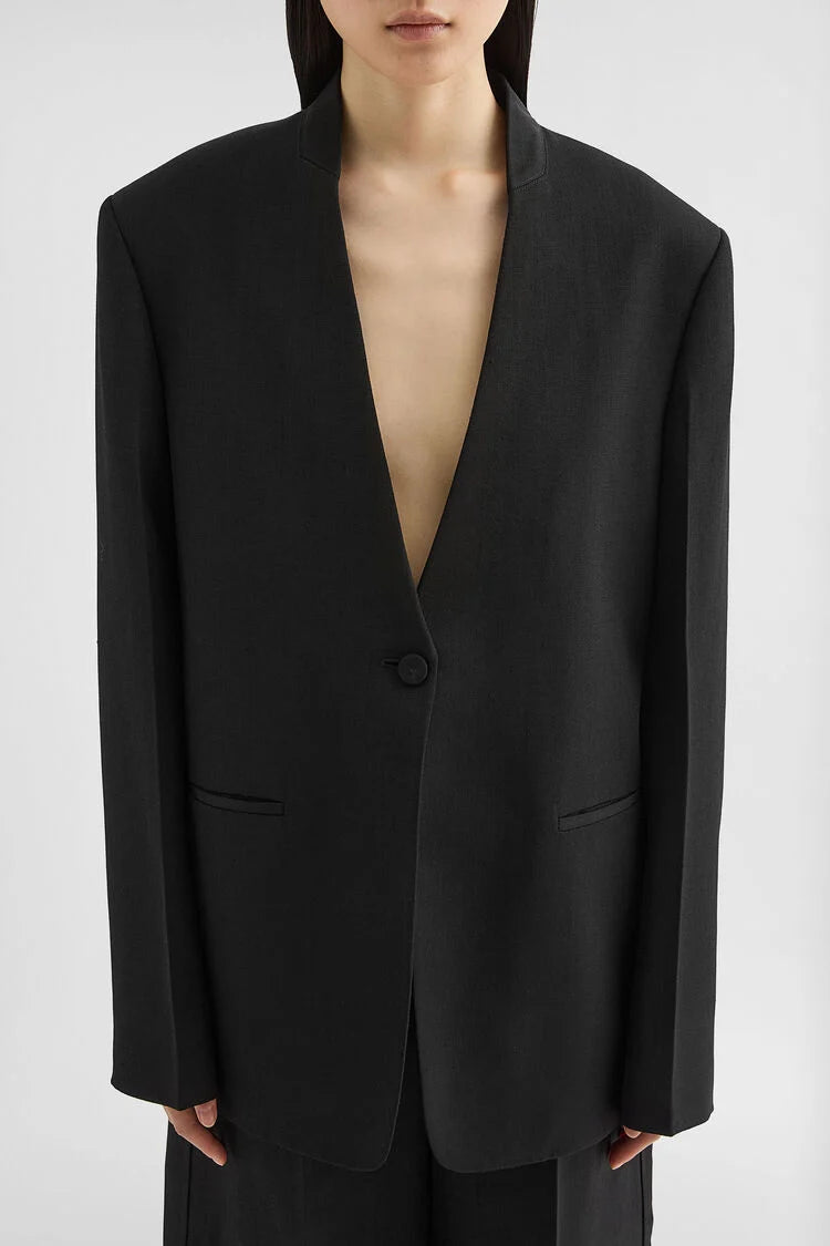 Silk Blend Tailored Jacket