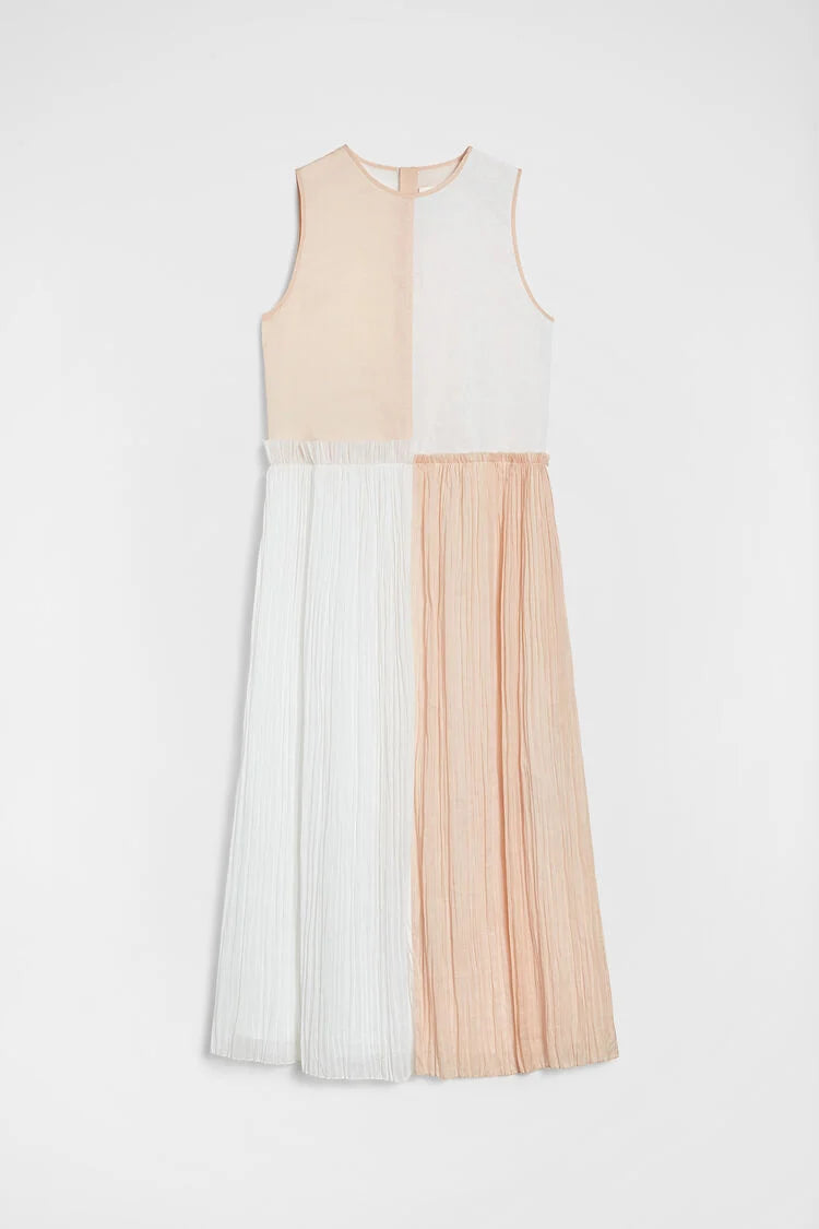 Cotton Muslin Pleated Dress