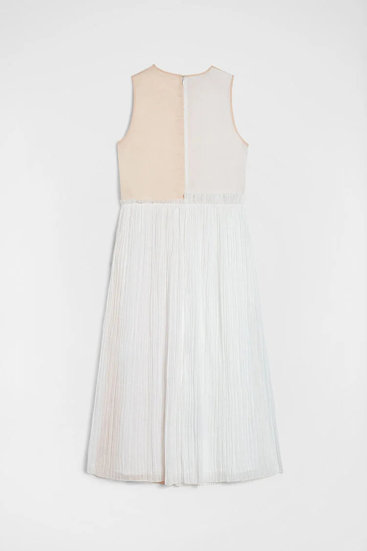 Cotton Muslin Pleated Dress