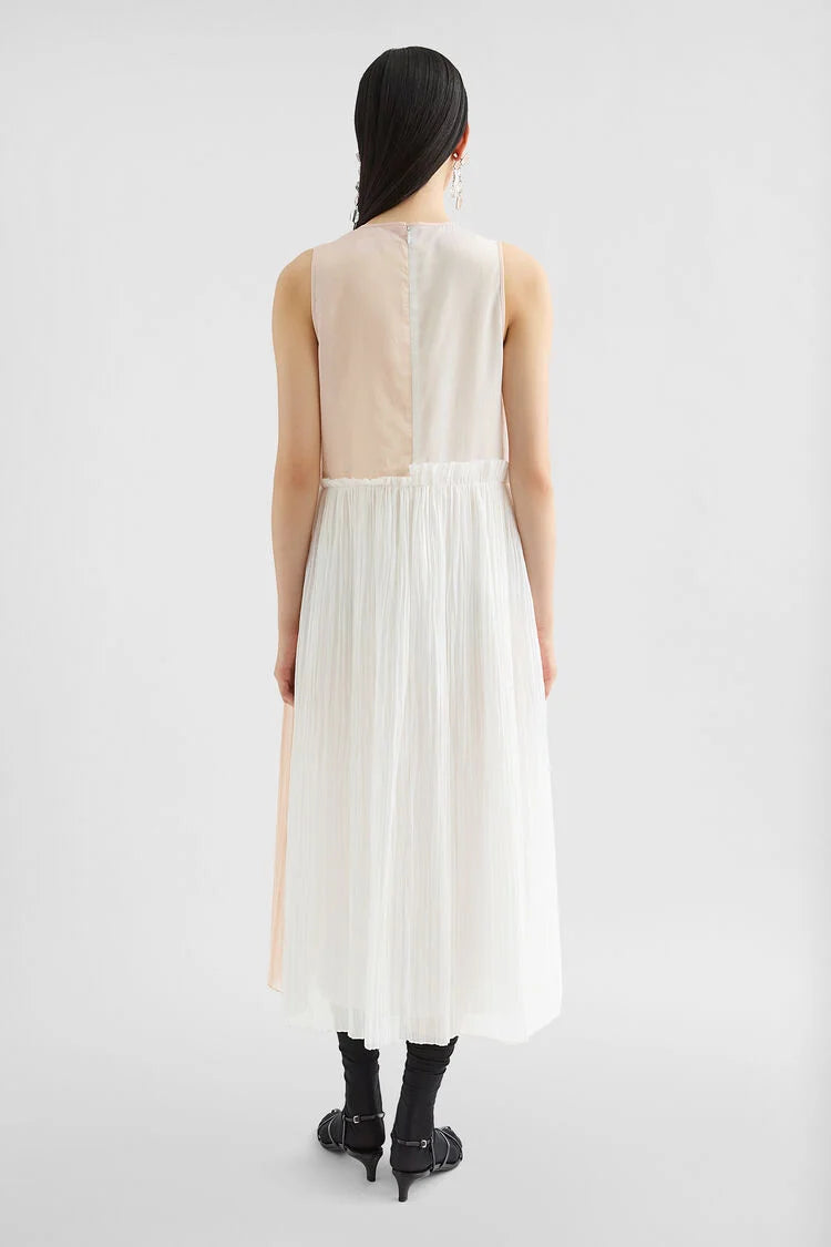 Cotton Muslin Pleated Dress