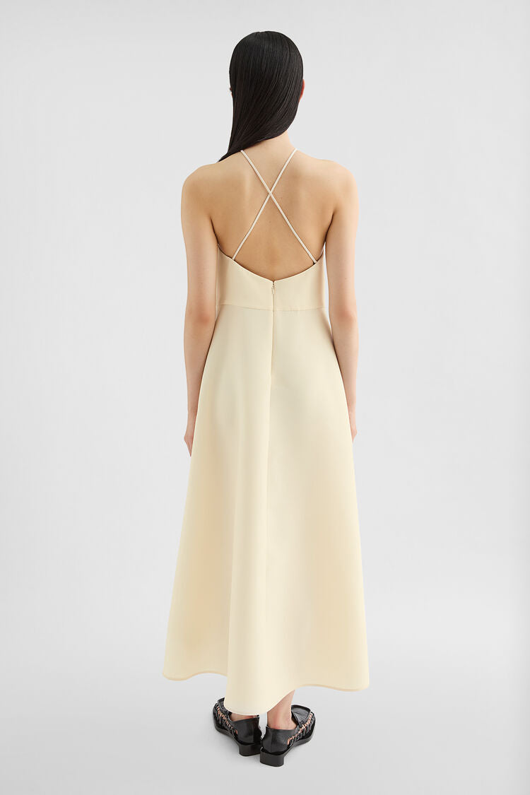 Lightweight Wool Blend Halter Dress