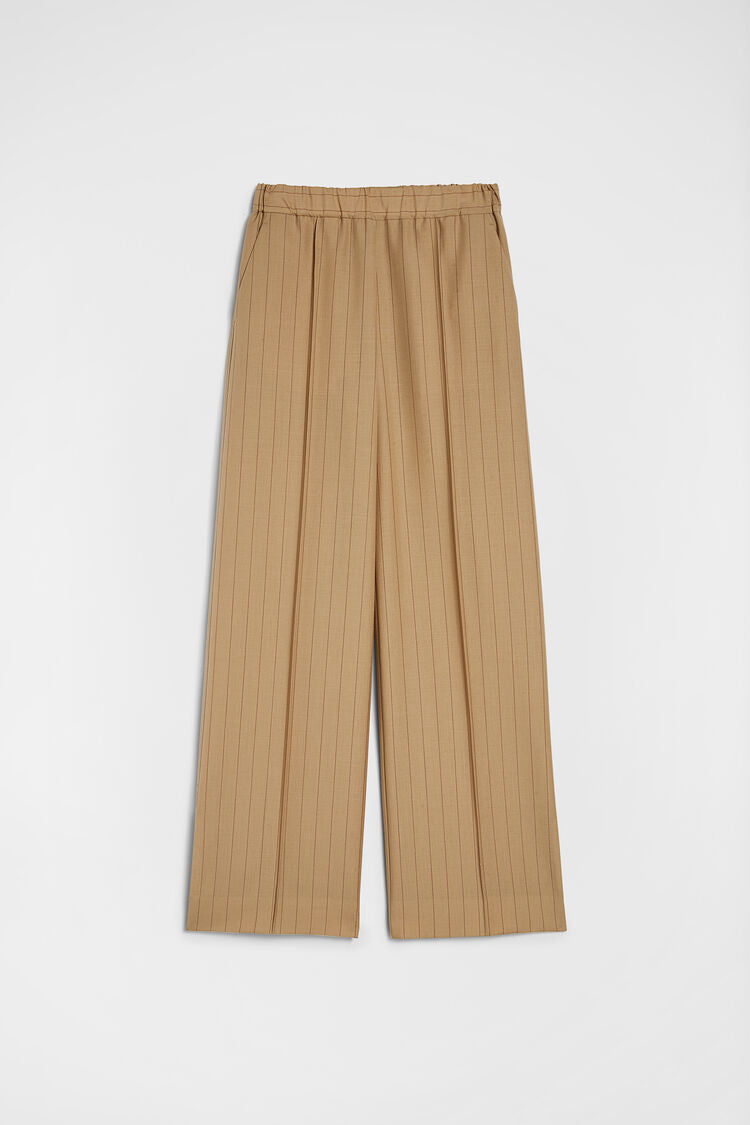Wool Blend Pinstripe Trousers