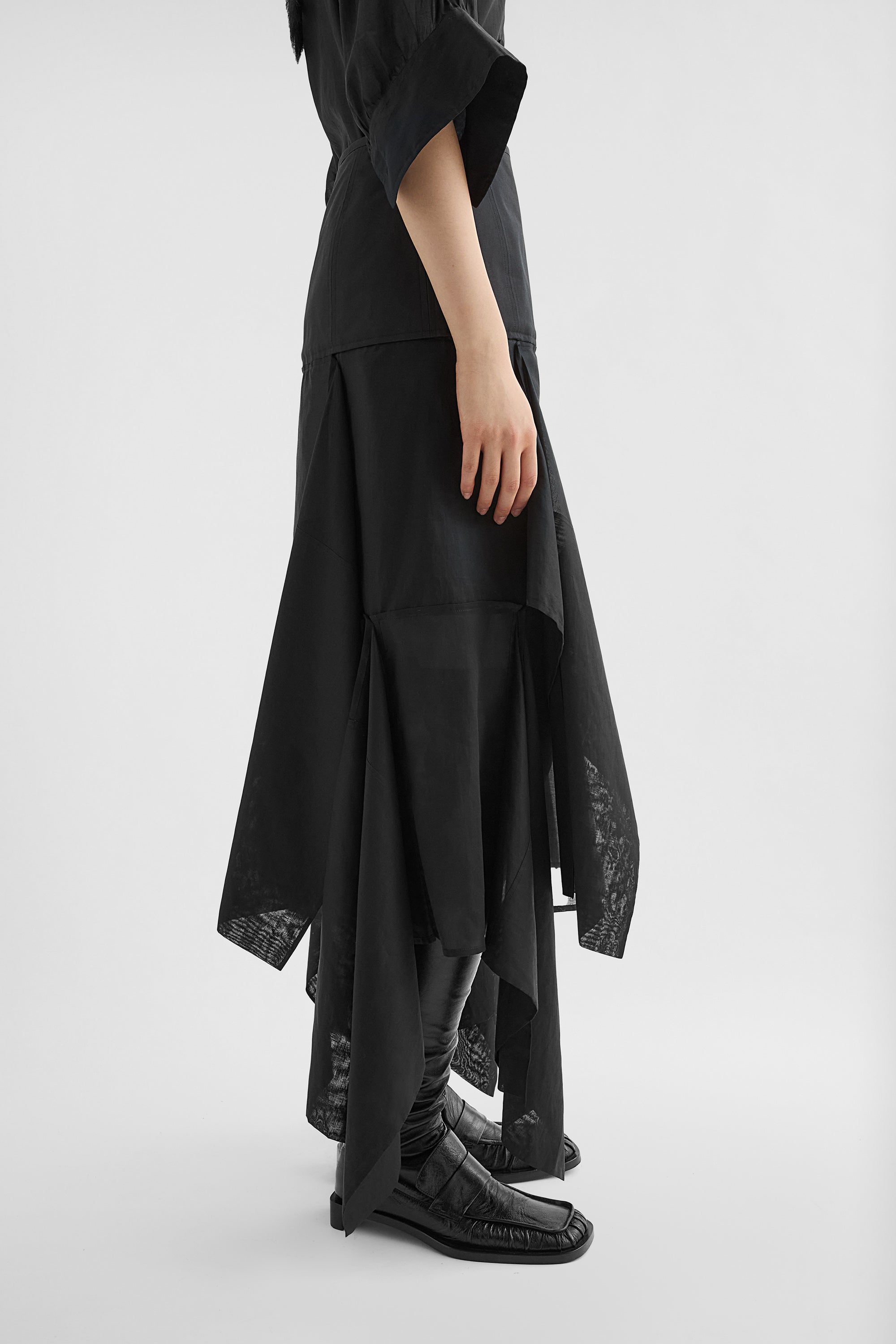 Cotton Muslin Panelled Skirt