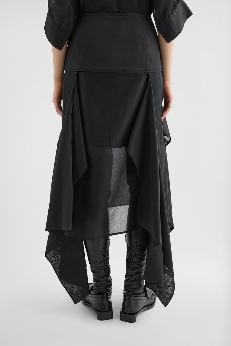 Cotton Muslin Panelled Skirt