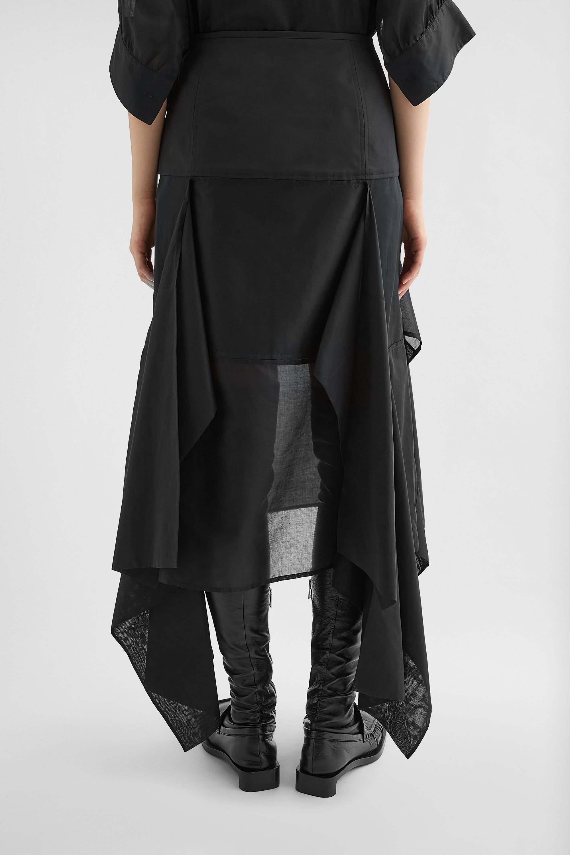 Cotton Muslin Panelled Skirt