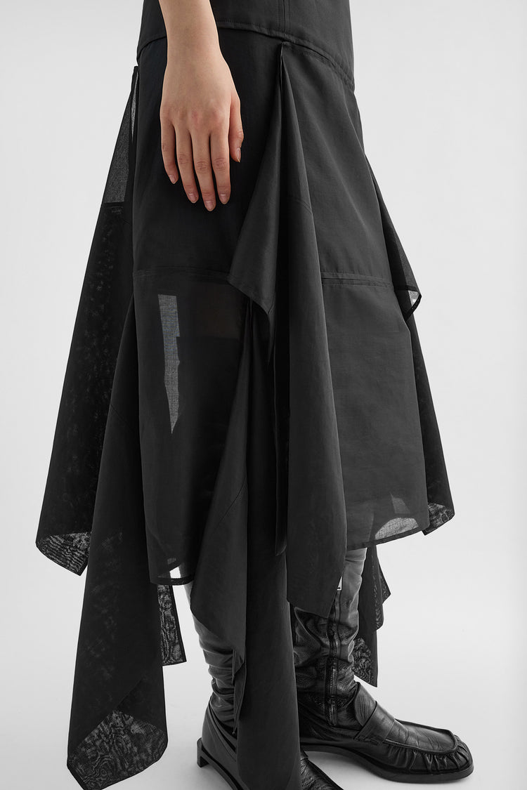 Cotton Muslin Panelled Skirt