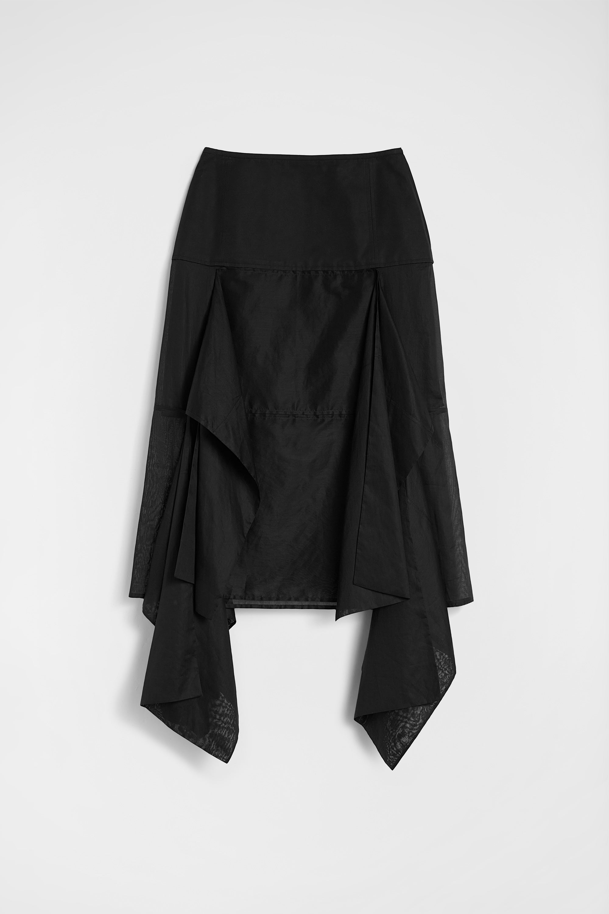 Cotton Muslin Panelled Skirt