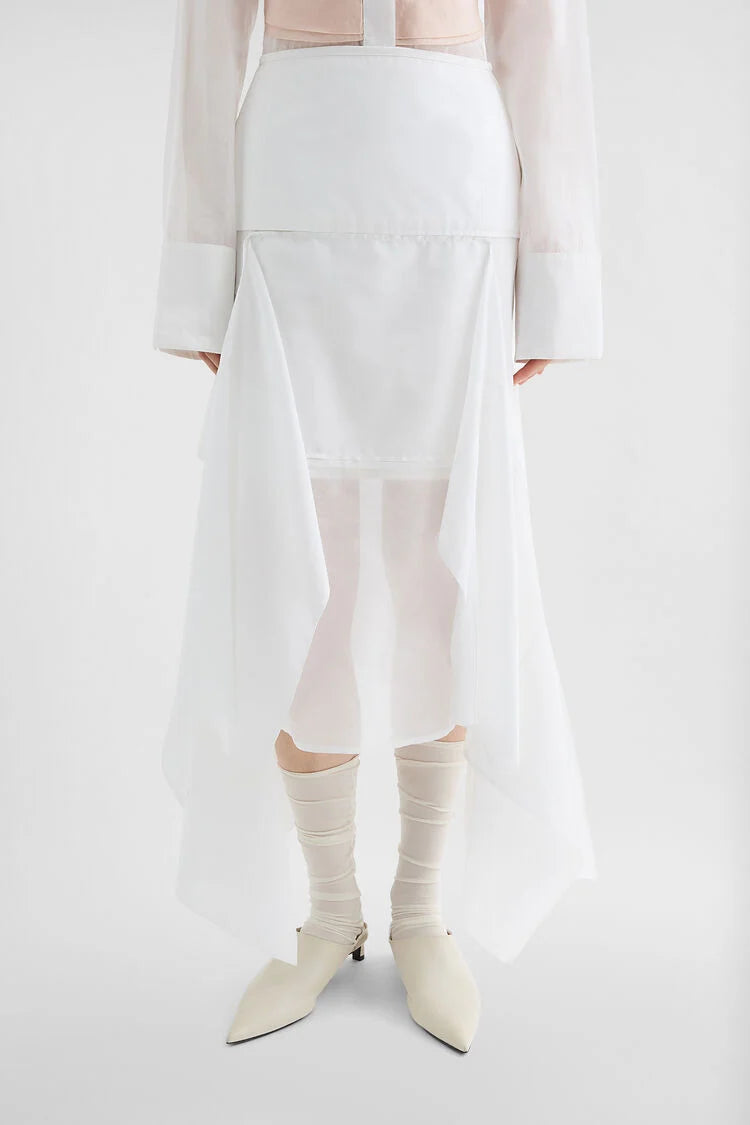 Cotton Muslin Panelled Skirt