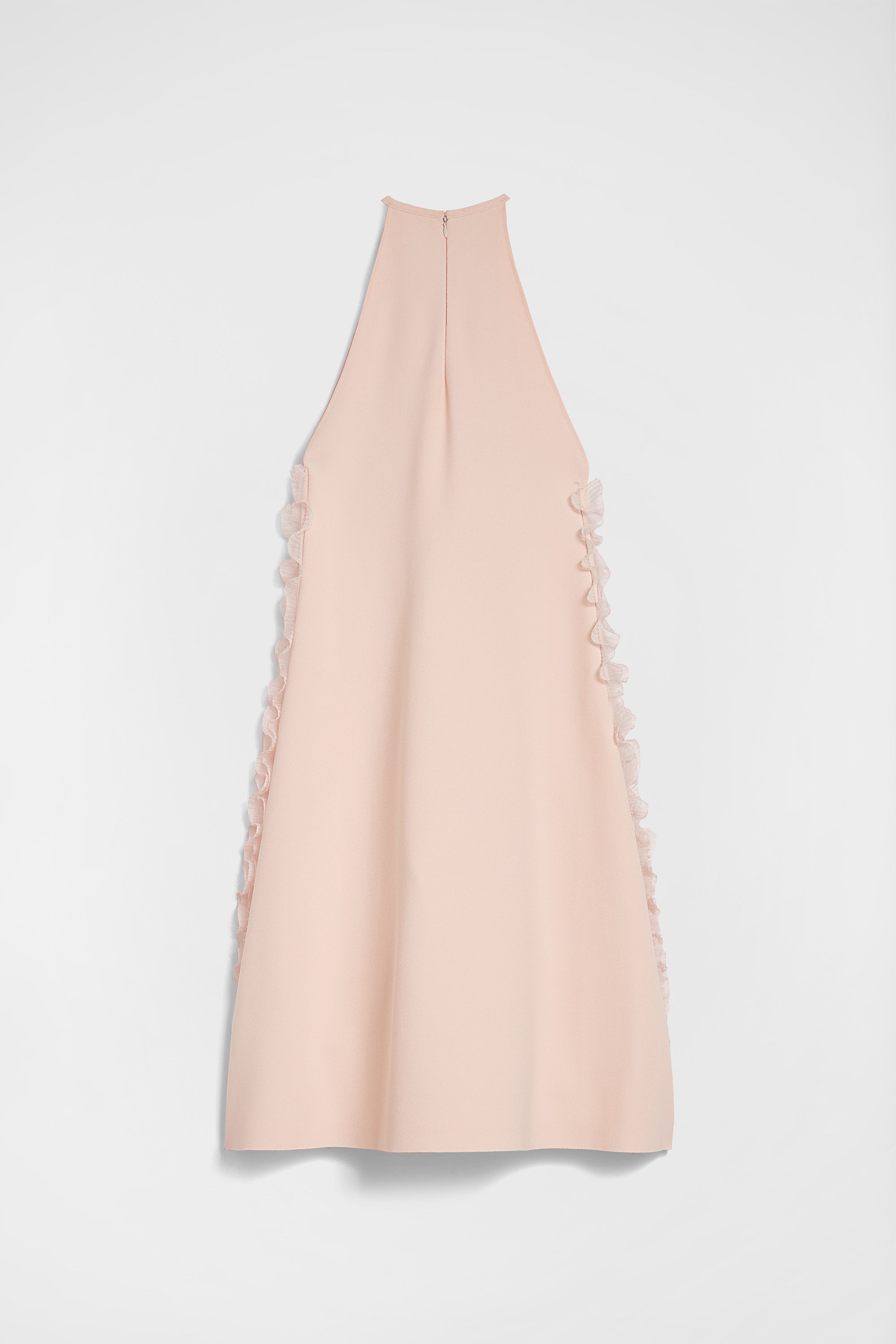 Silk Blend Ruffle Dress