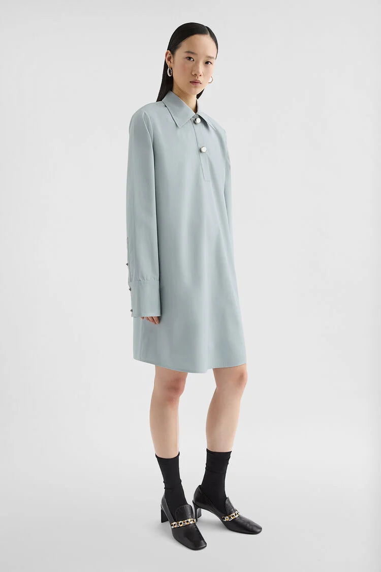 Cotton Poplin Polo Dress