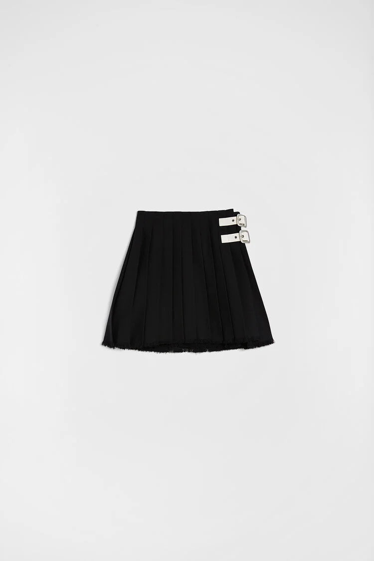Wool Canvas Mini Skirt