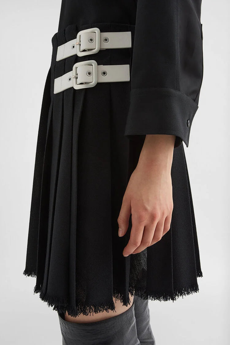 Wool Canvas Mini Skirt