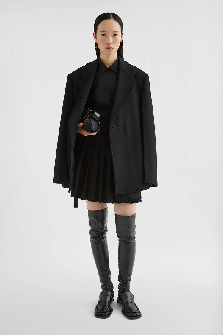 Wool Canvas Mini Skirt