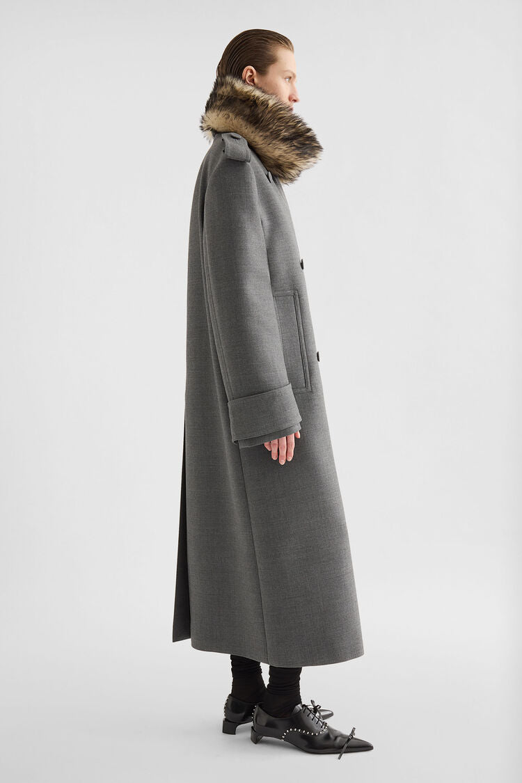 Wool Gabardine Coat