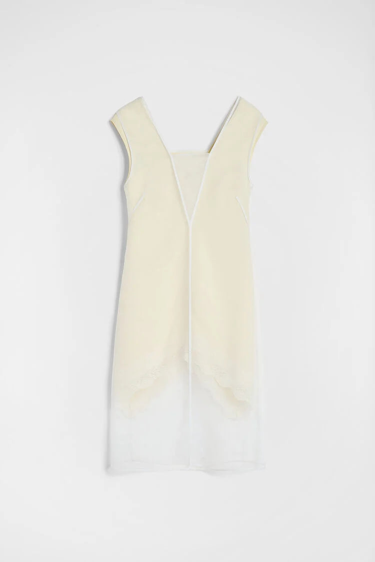 Organza V-Neck Dress