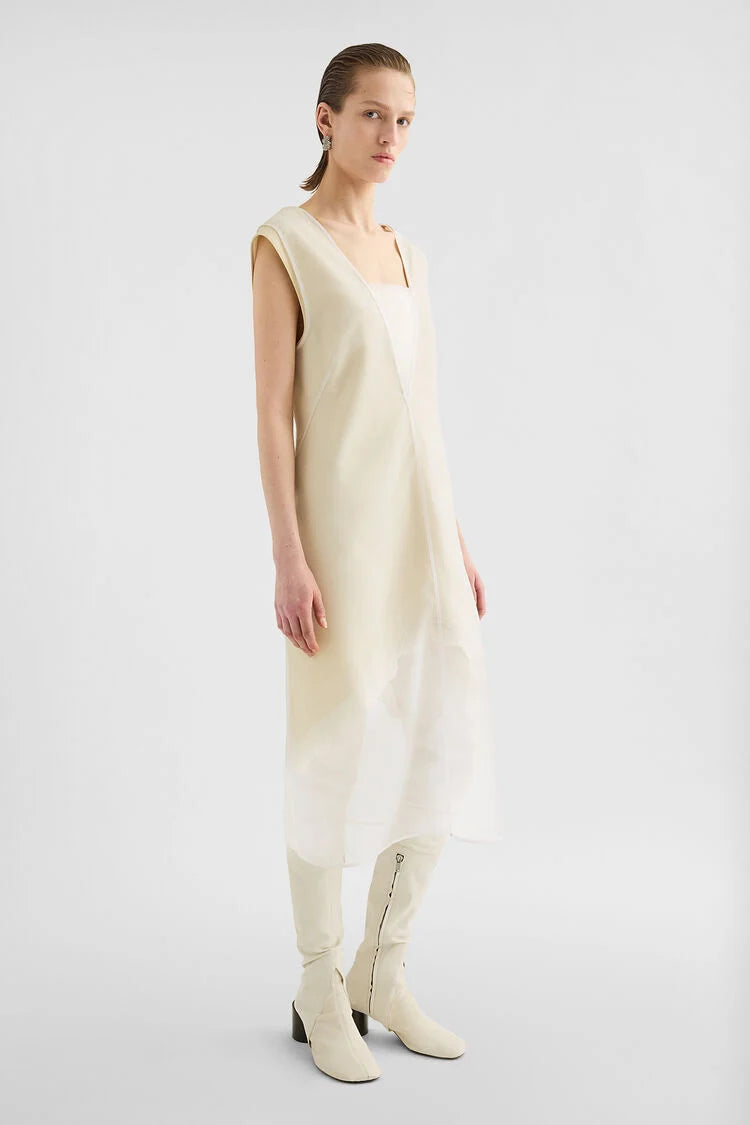 Organza V-Neck Dress