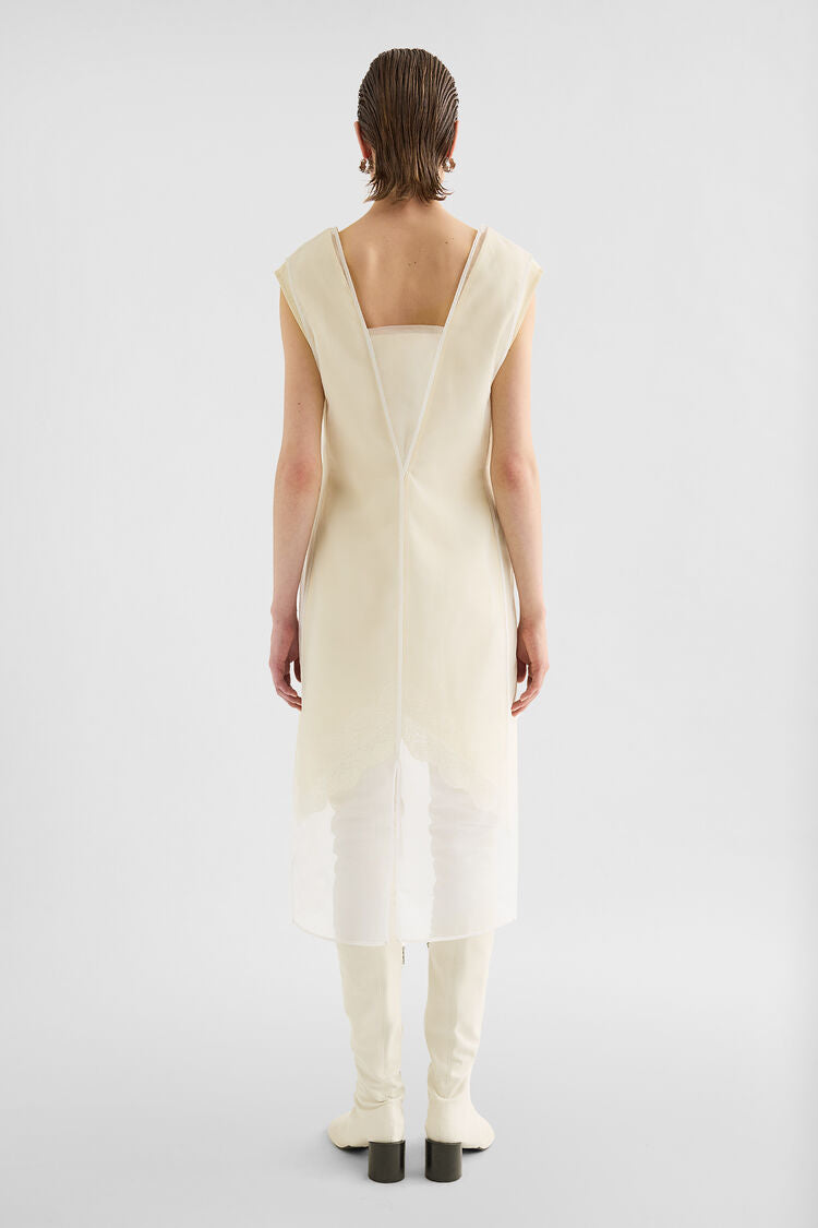 Organza V-Neck Dress