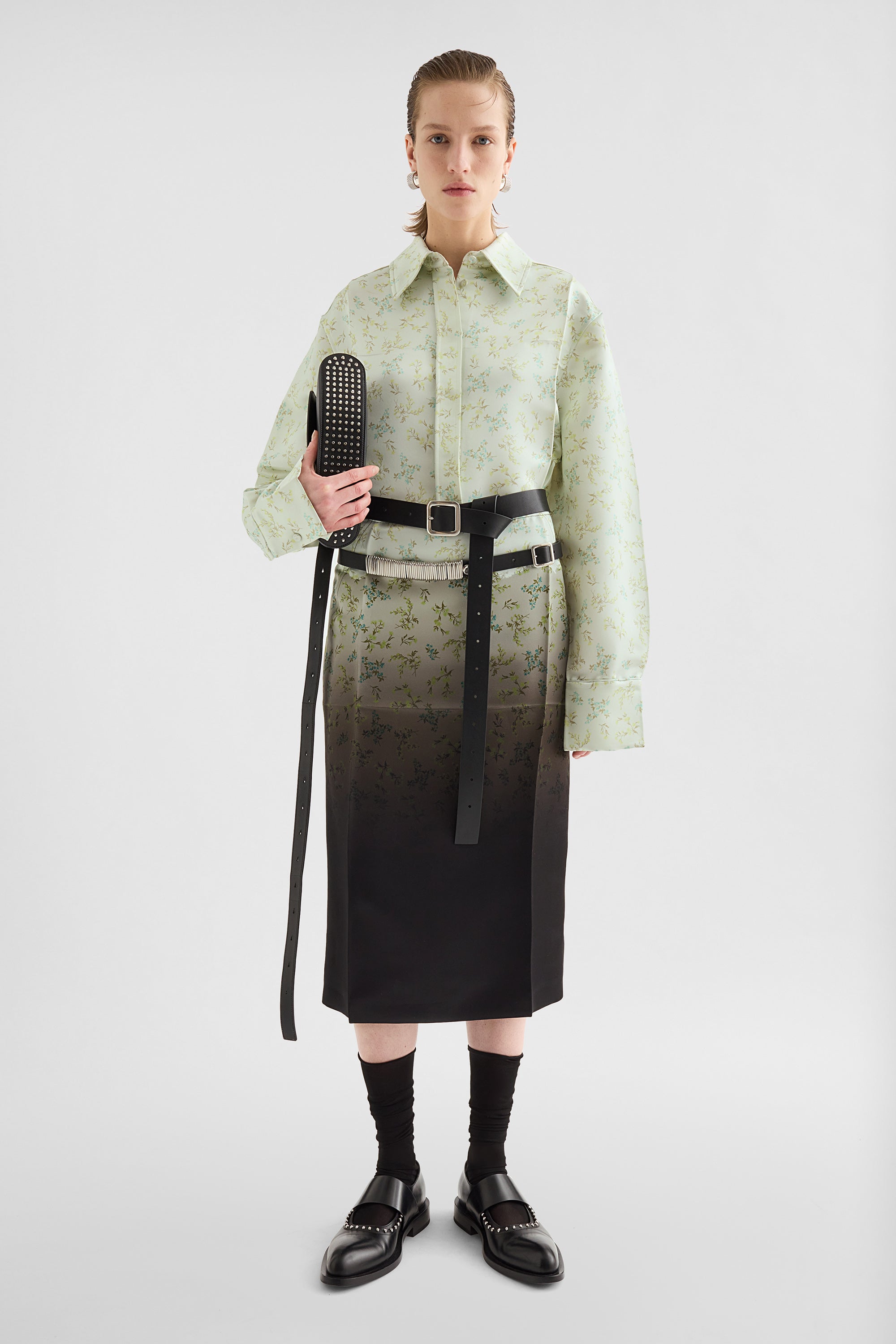 Silk Blend Printed Shirt