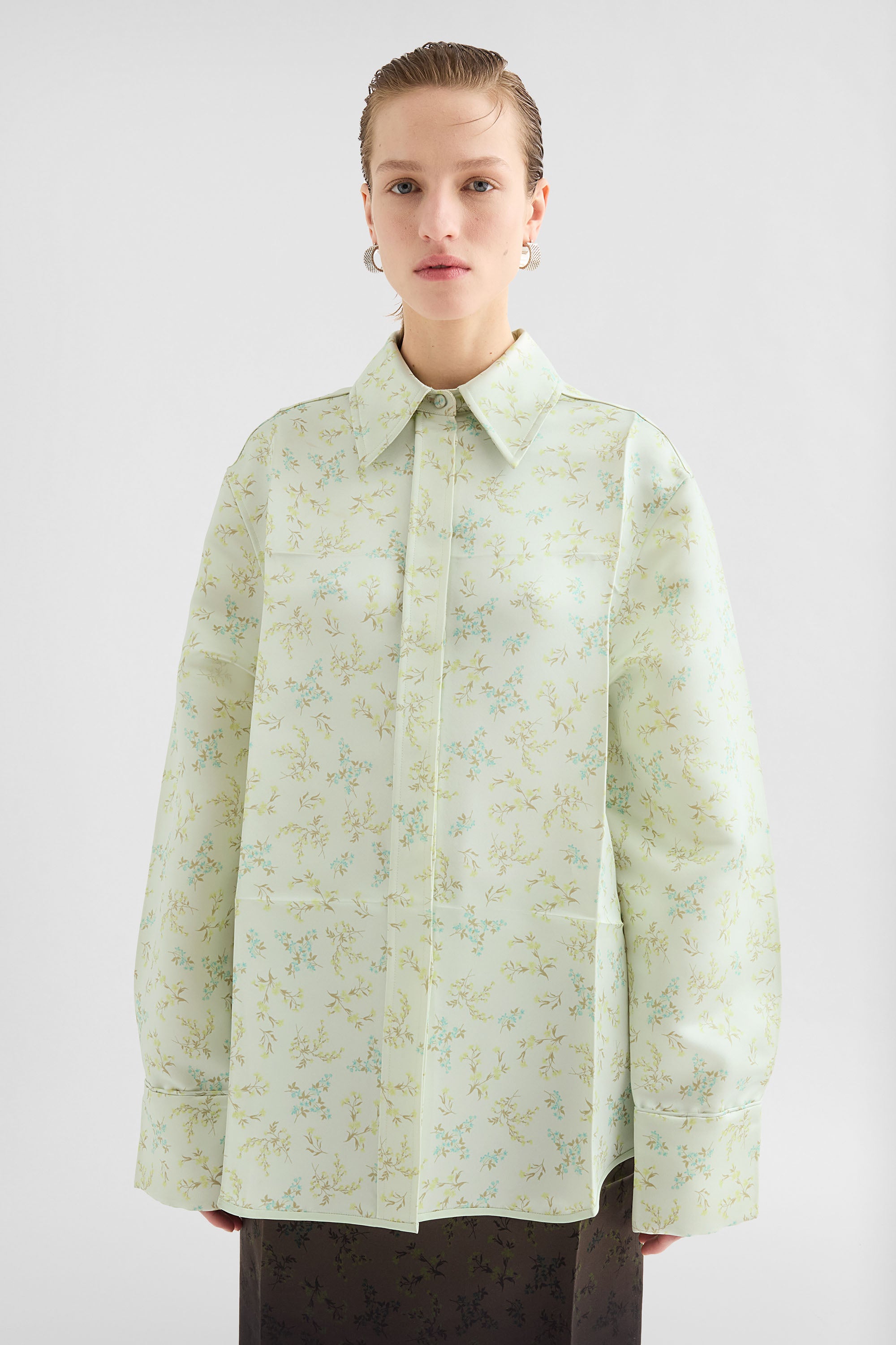 Silk Blend Printed Shirt