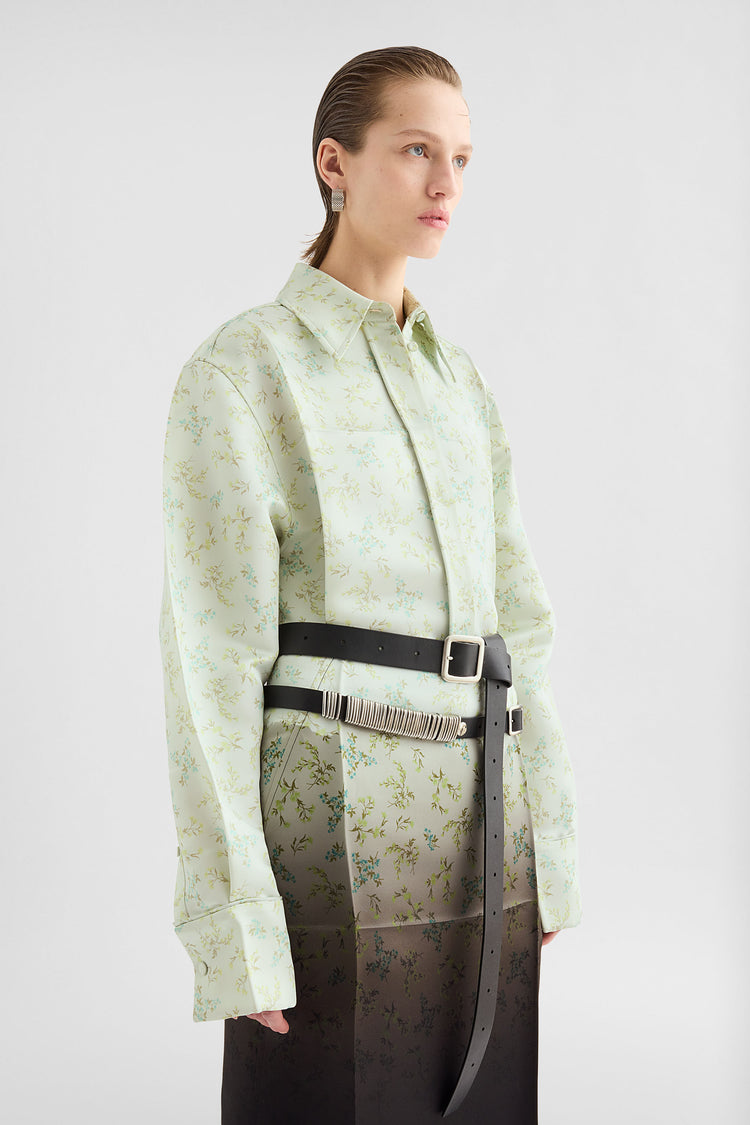 Silk Blend Printed Shirt