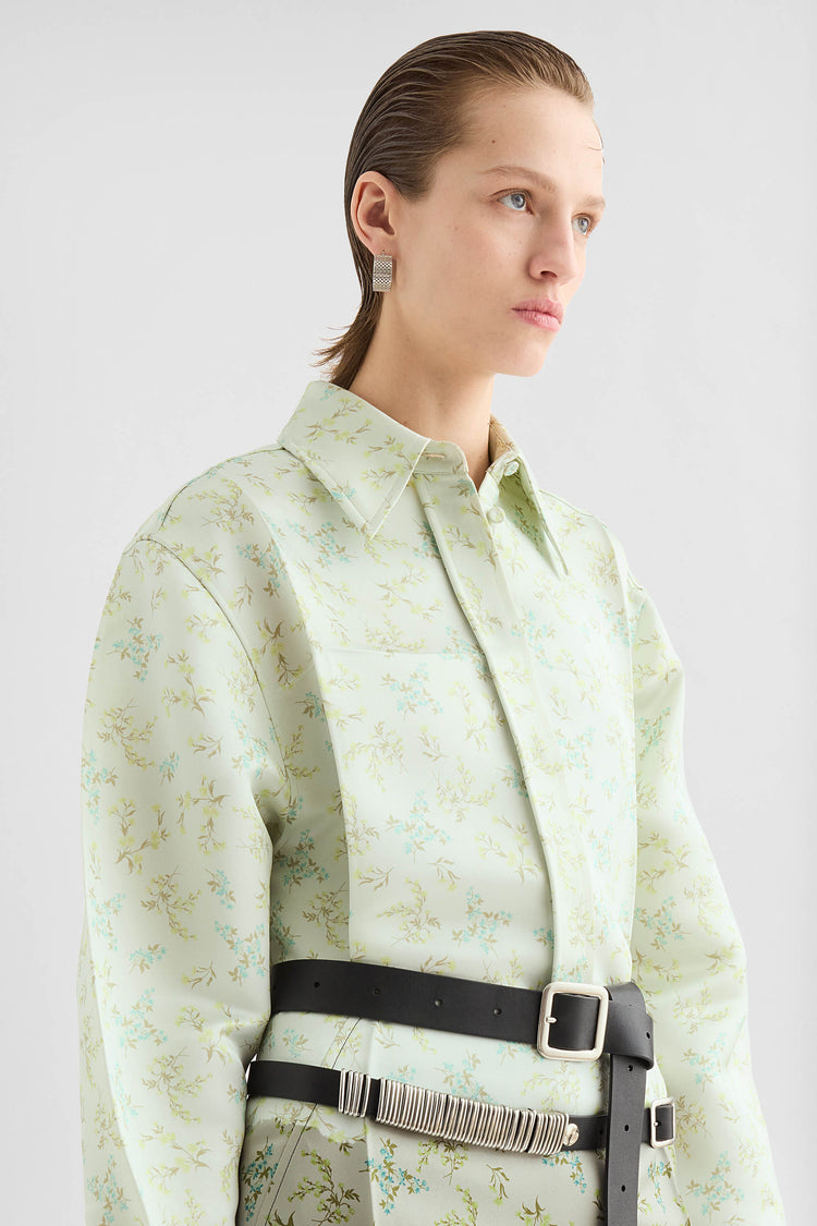 Silk Blend Printed Shirt
