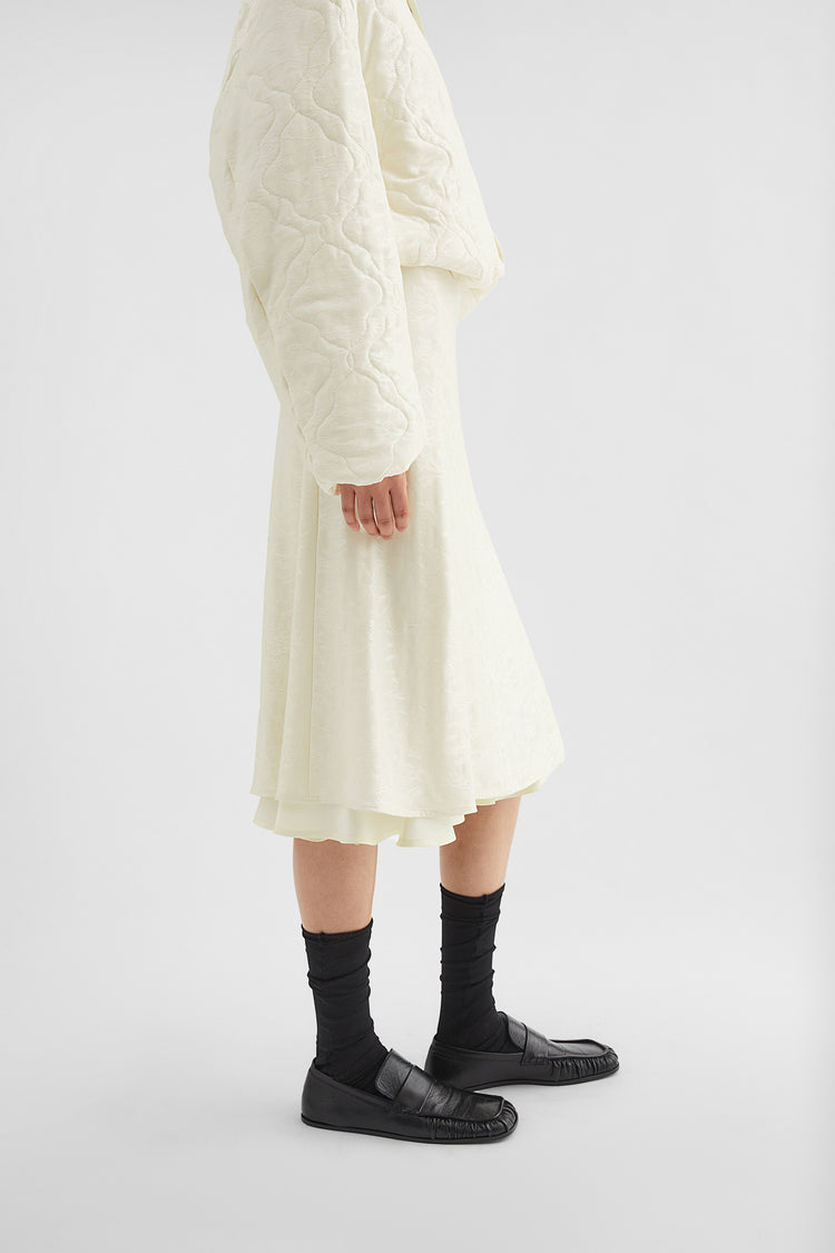 Fluid Viscose Jacquard Skirt