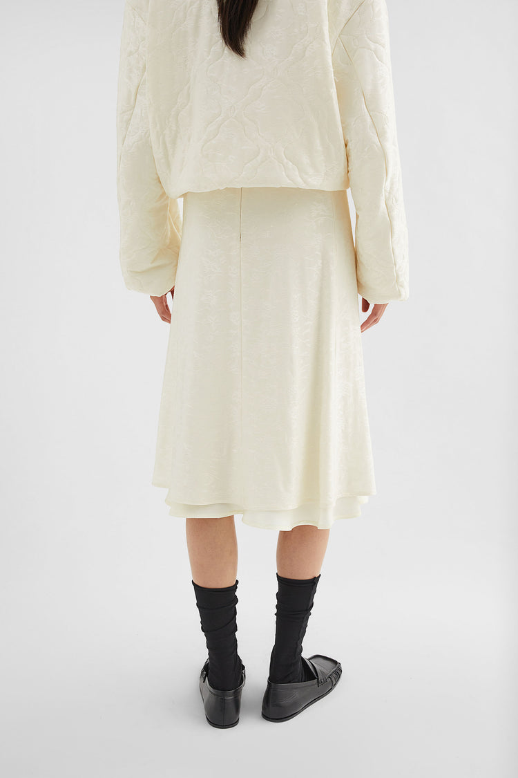 Fluid Viscose Jacquard Skirt