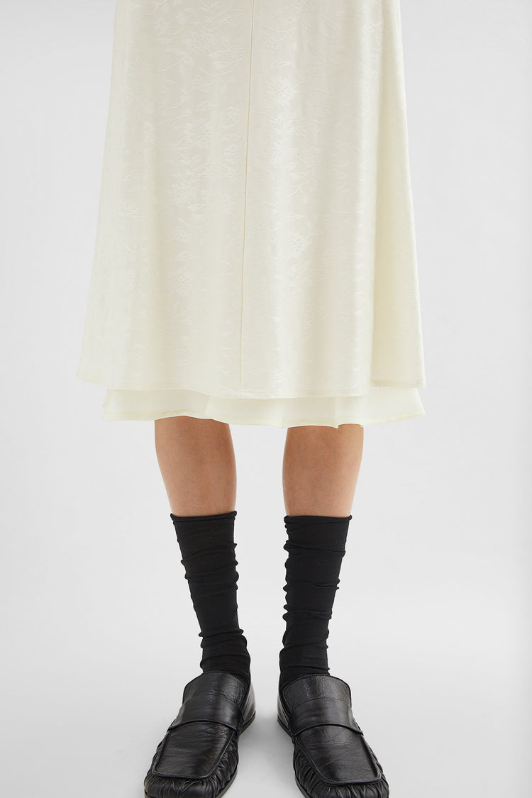 Fluid Viscose Jacquard Skirt