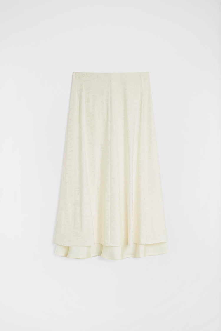 Fluid Viscose Jacquard Skirt