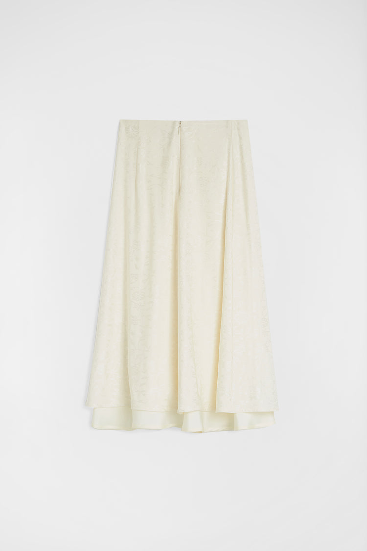 Fluid Viscose Jacquard Skirt