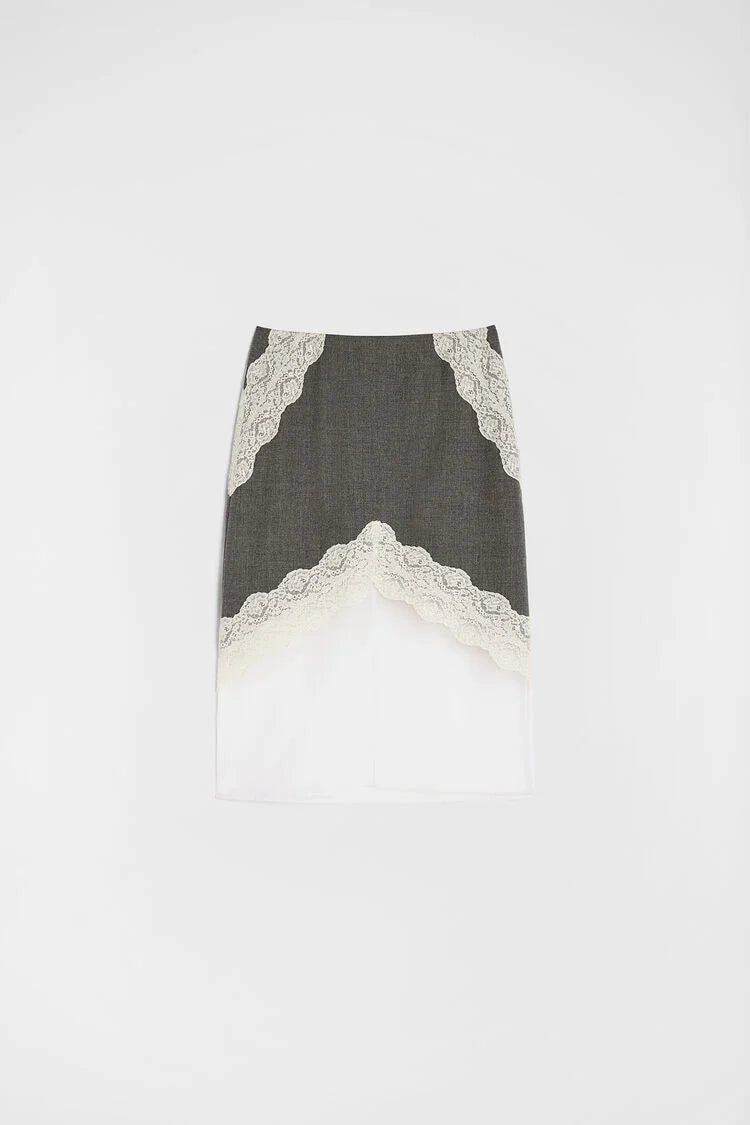 Wool Canvas Skirt