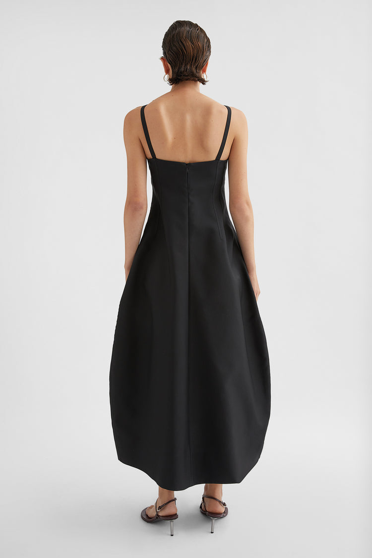 Technical Gabardine Bustier Dress