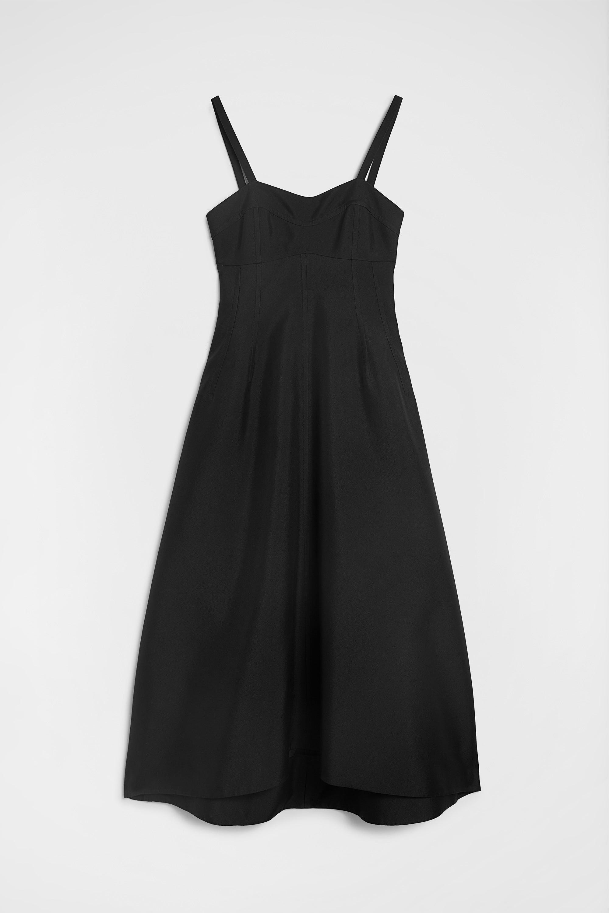 Technical Gabardine Bustier Dress