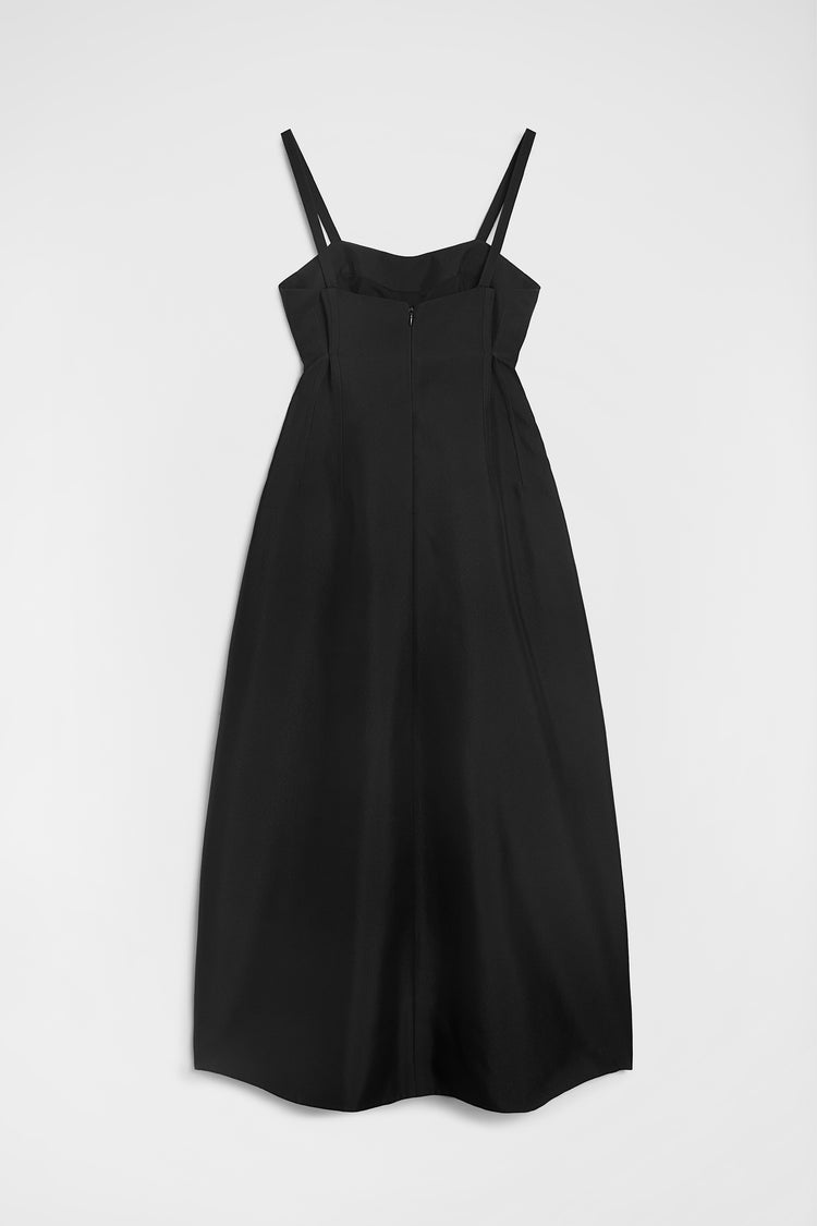 Technical Gabardine Bustier Dress