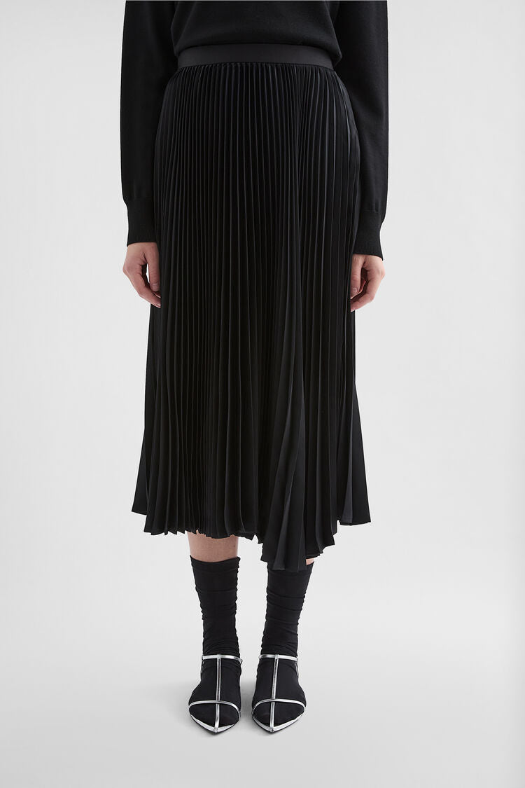 Technical Twill Pleated Skirt