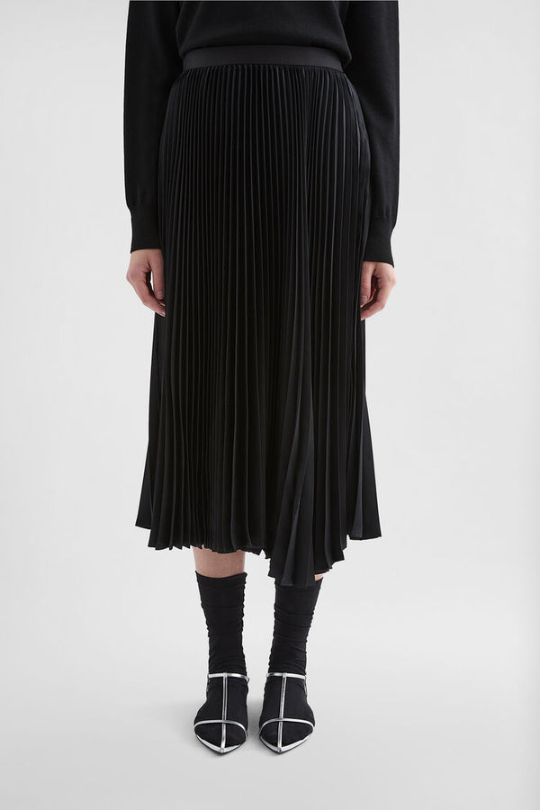 Technical Twill Pleated Skirt