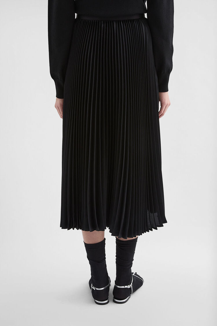 Technical Twill Pleated Skirt