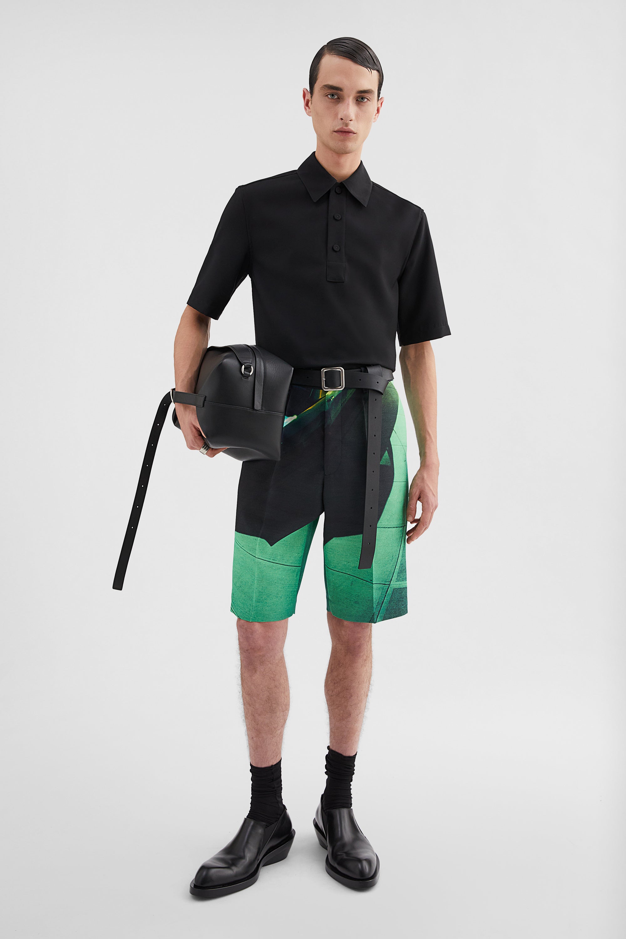 Wool Canvas Polo Shirt