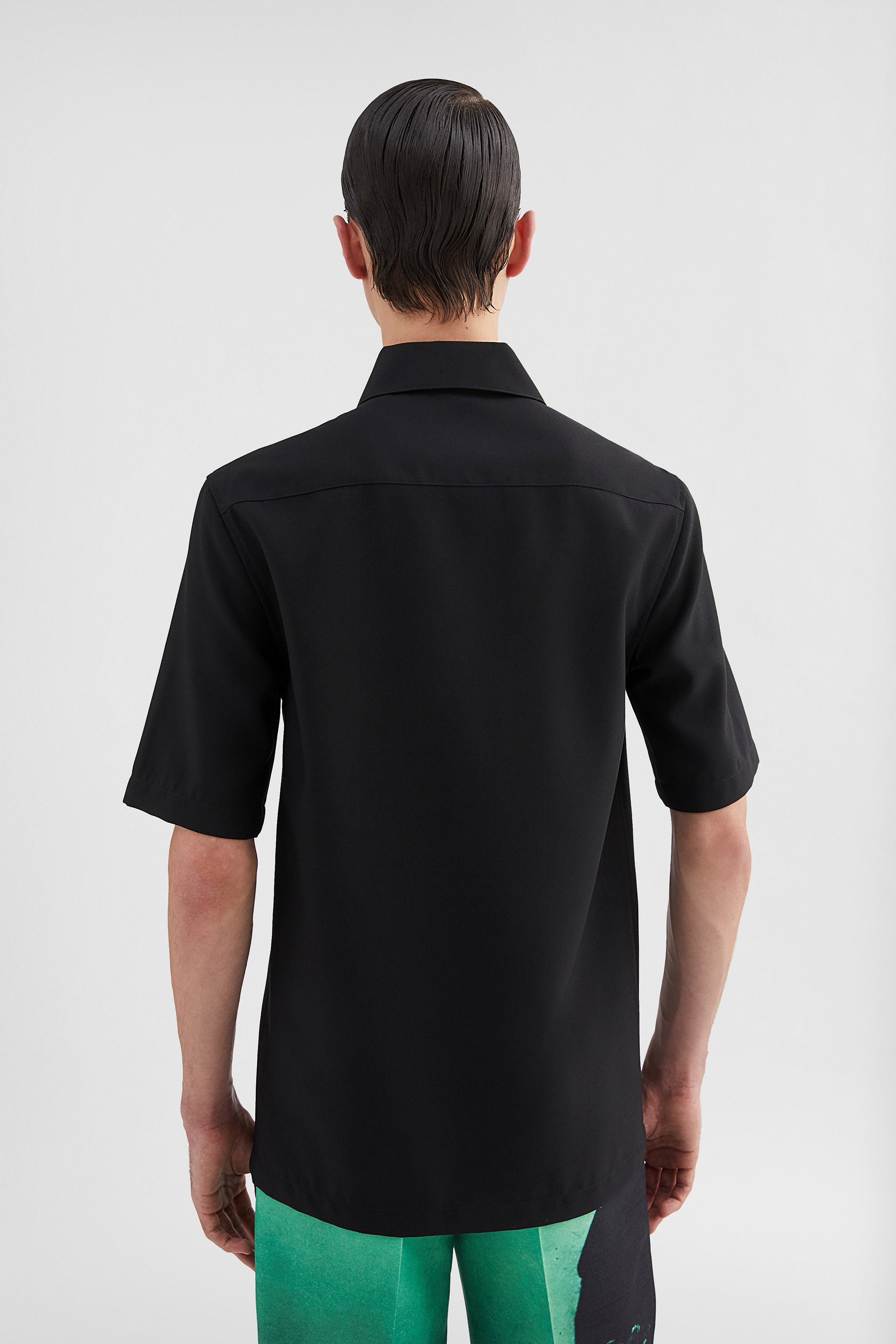 Wool Canvas Polo Shirt