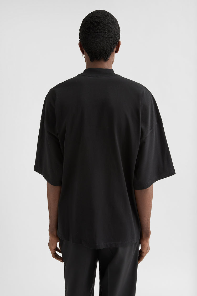 Cotton Mock-Neck T-Shirt