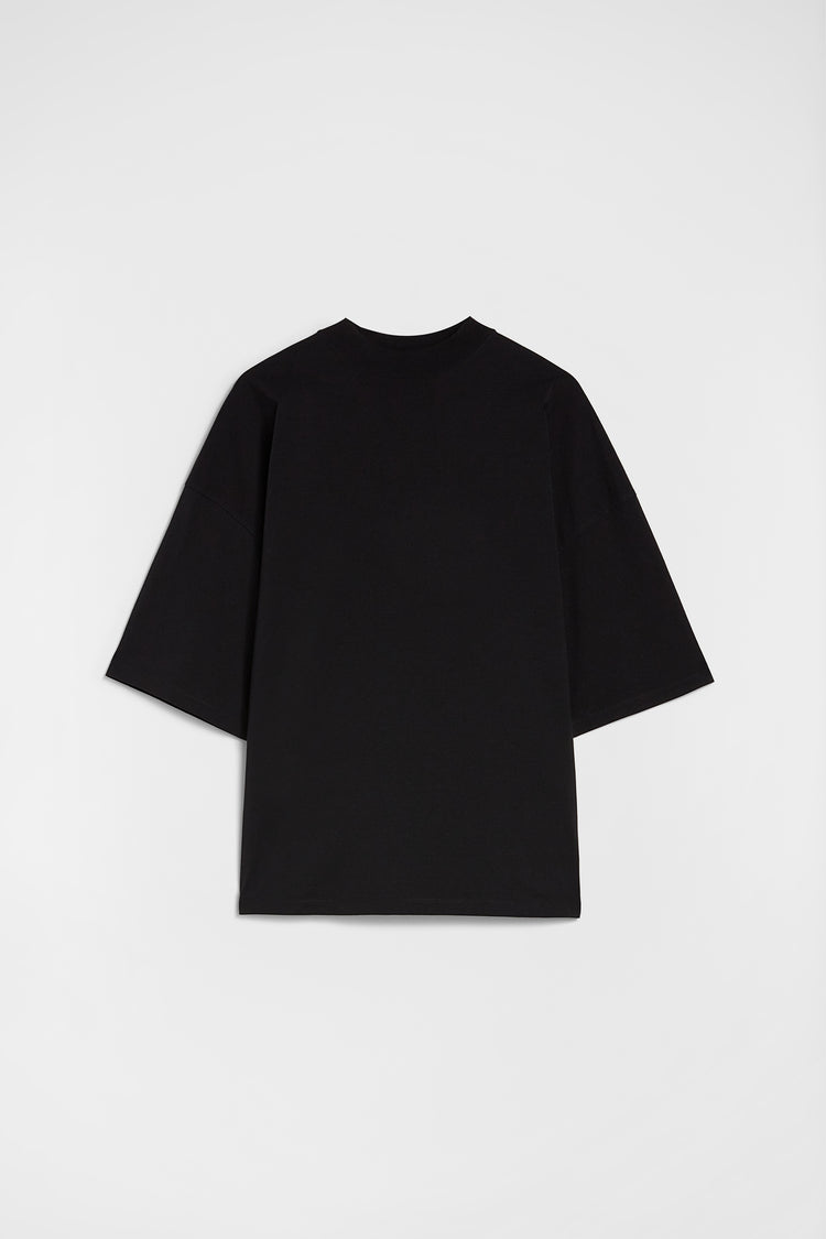 Cotton Mock-Neck T-Shirt