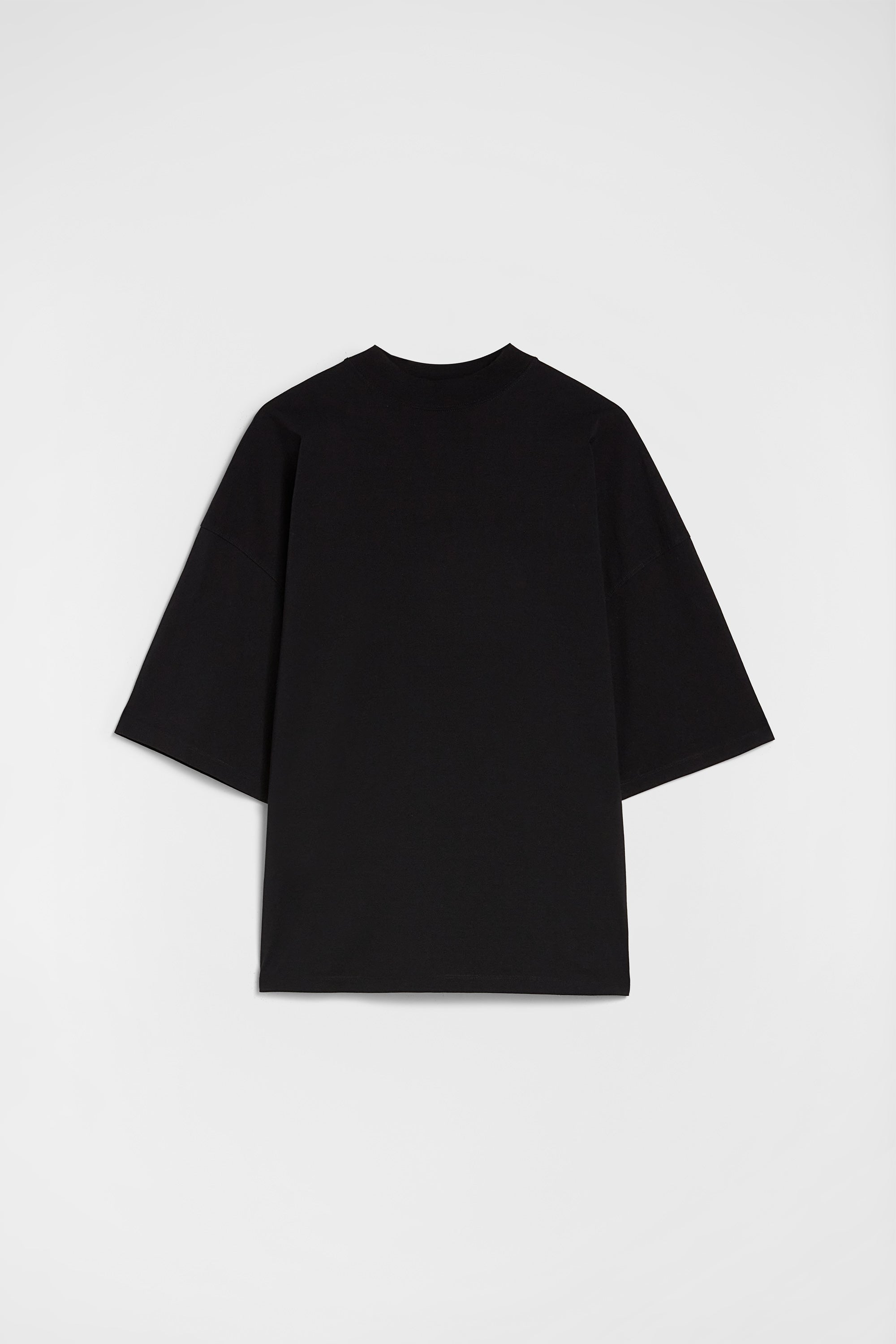 Cotton Mock-Neck T-Shirt