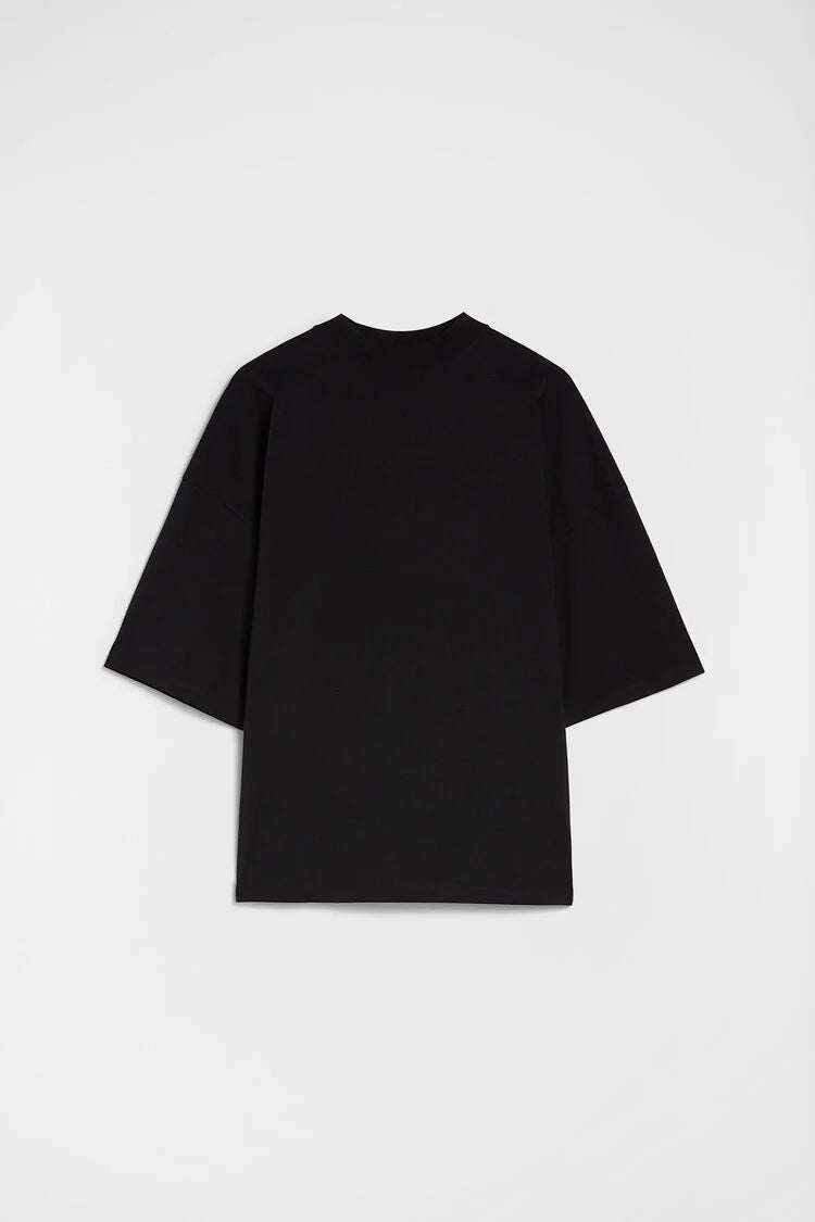 Cotton Mock-Neck T-Shirt