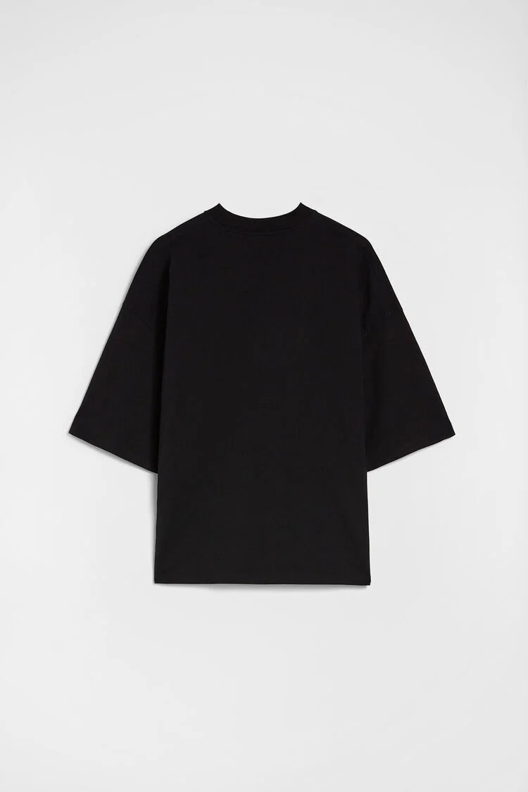 Cotton Mock-Neck T-Shirt