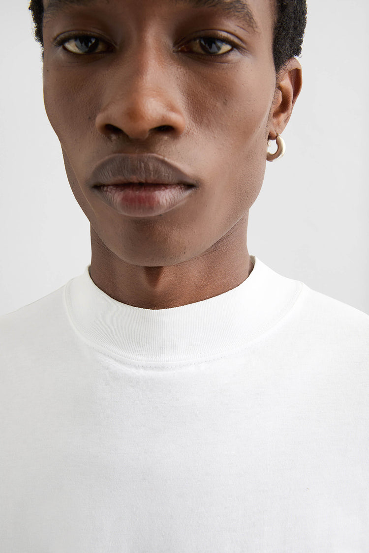 Cotton Mock-Neck T-Shirt