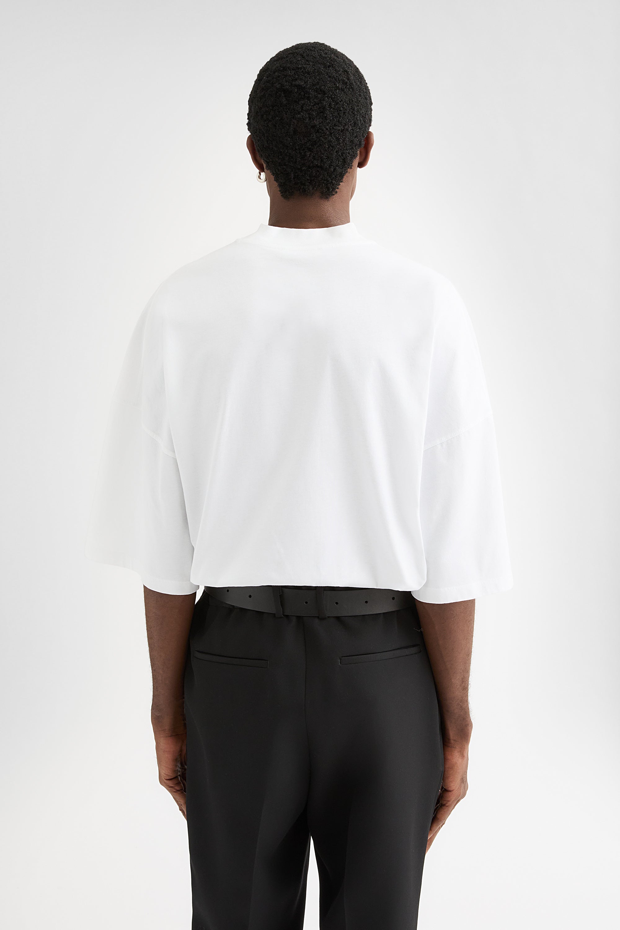 Cotton Mock-Neck T-Shirt