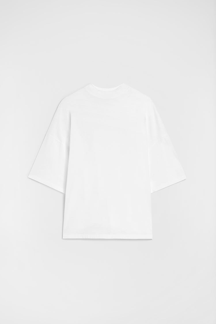 Cotton Mock-Neck T-Shirt