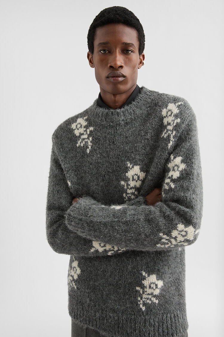 Wool Blend Crew-Neck Sweater