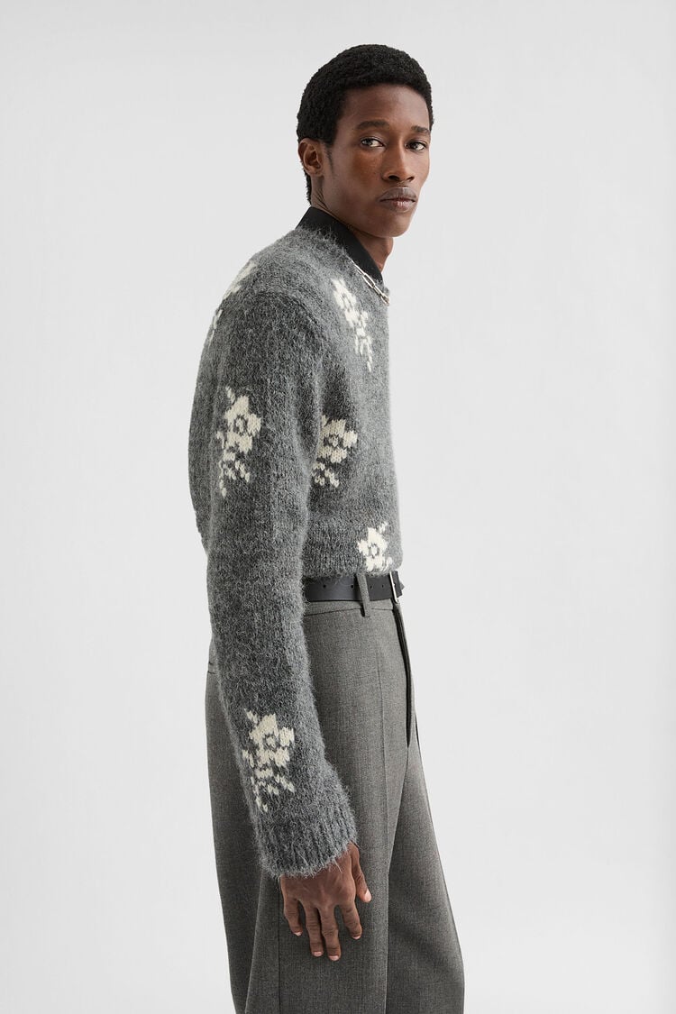 Wool Blend Crew-Neck Sweater