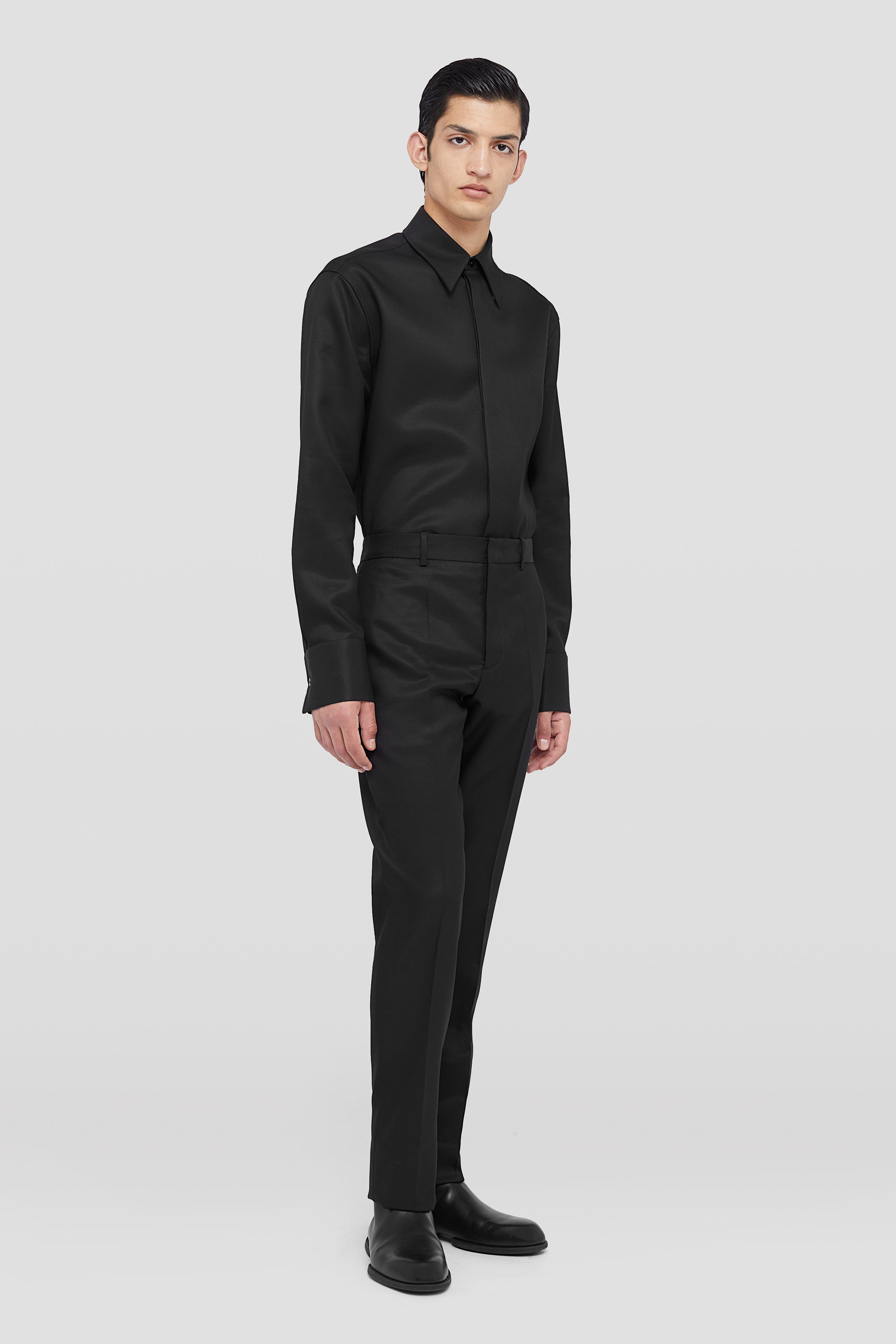 Wool Blend Tailored Trousers